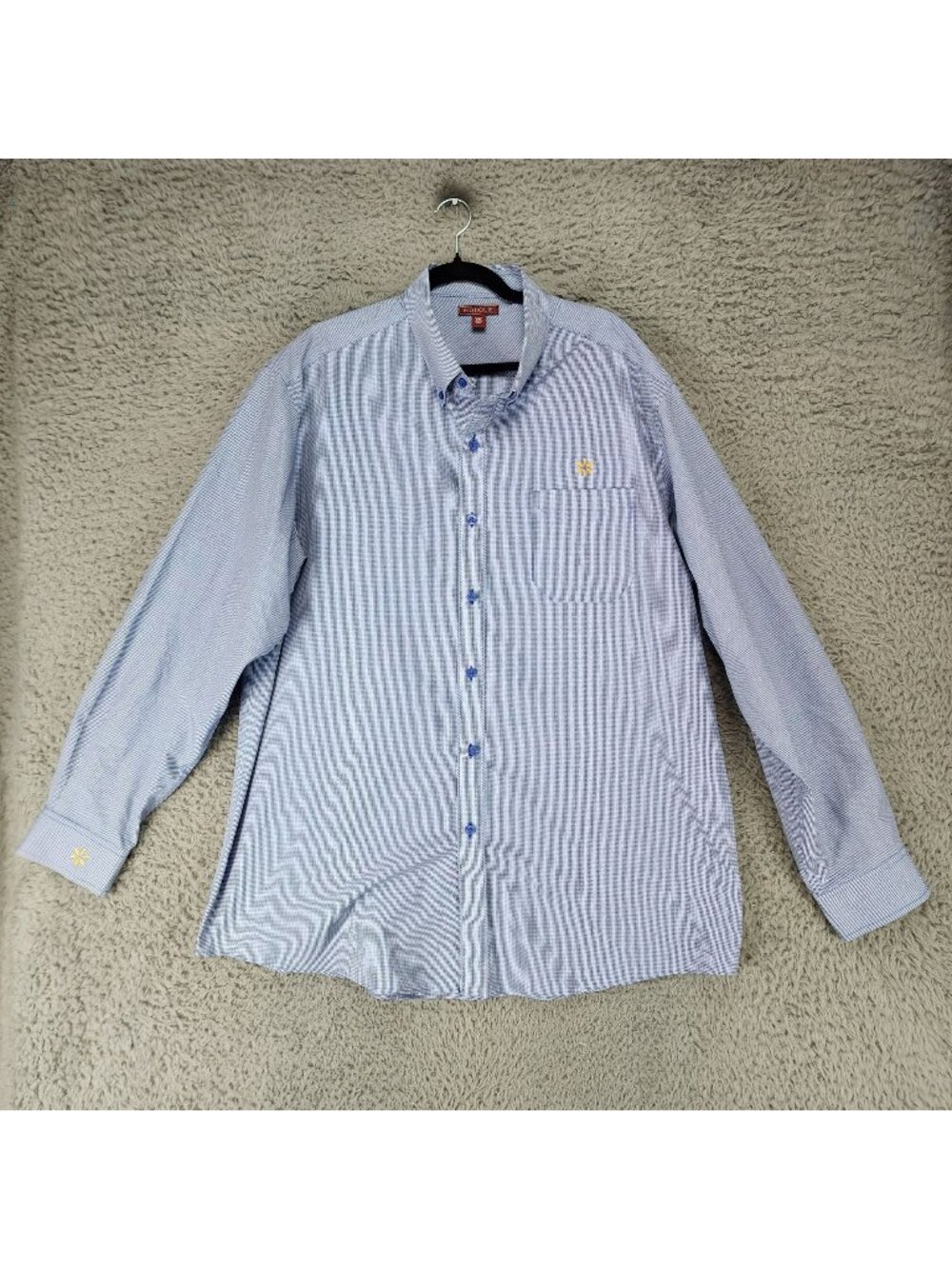 Red House Shirt Mens 2XL Blue Cotton Long Sleeve Button Up